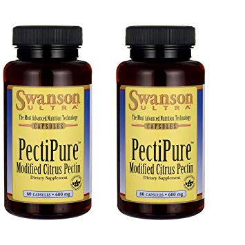 Swanson Pectipure Modified Citrus Pectin 600 Milligrams 60 Capsules 2 Pack
