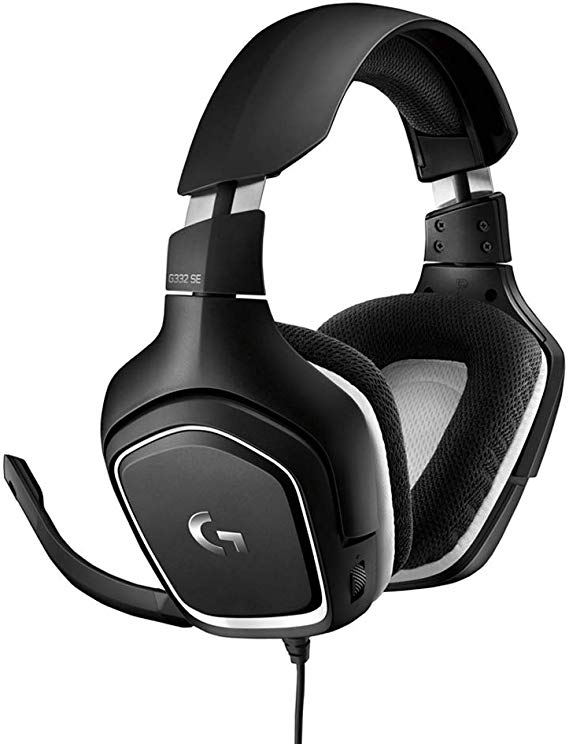 Logitech G332 Wired Gaming Headset Special Edition, Stereo Audio, 50 mm Audio Drivers, 3.5 mm Audio Jack, Flip-to-Mute Mic, Rotating Ear Cups, Lightweight, PC/Mac/Xbox One/PS4/Nintendo Switch - White