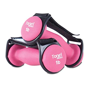 Tone Fitness Walking Dumbbells with Handles, Pair