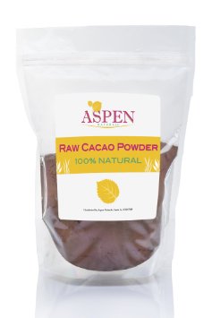 Aspen Naturals Cacao Powder Unprocessed, Anti Oxidant Rich, Premium Super Food, Unsweetened, Nourishing Chocolate Delight, Nutrient Dense, Amazing Dietary Alternative, Huge 1 lb Bag