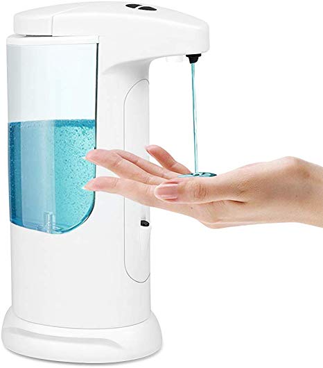 Automatic Touchless Soap Dispenser 400ML - 14 OZ Liquid Dispenser with 3 Adjustable Dispensing Volume, IP65 Waterproof, Anti-Leakage, Battery Operated Electric Soap Dispenser for Kids,Adults, Kitchen