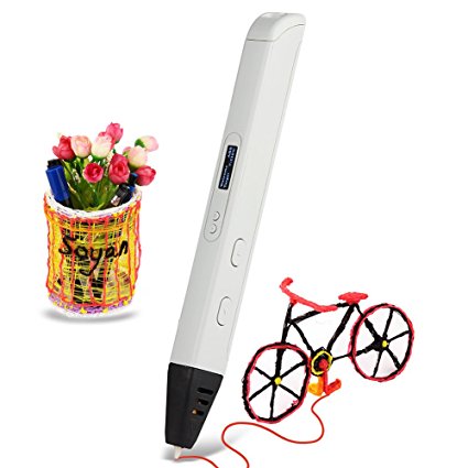 Soyan Professional 3D Pen for Doodling, Art & Craft Making and 3D Modeling, Works with PLA and ABS Filaments (White)