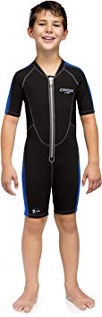 Cressi Short Kids, Boys & Girls, Front-Zip Neoprene Wetsuit for All Water Sports | Lido Junior