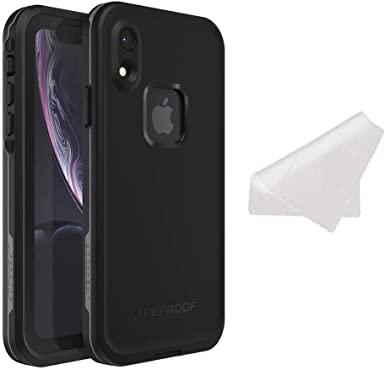 LifeProof FRĒ Series Waterproof Case for iPhone XR (Only) - with Cleaning Cloth - Retail Packaging - Asphalt (Black/Dark Grey)