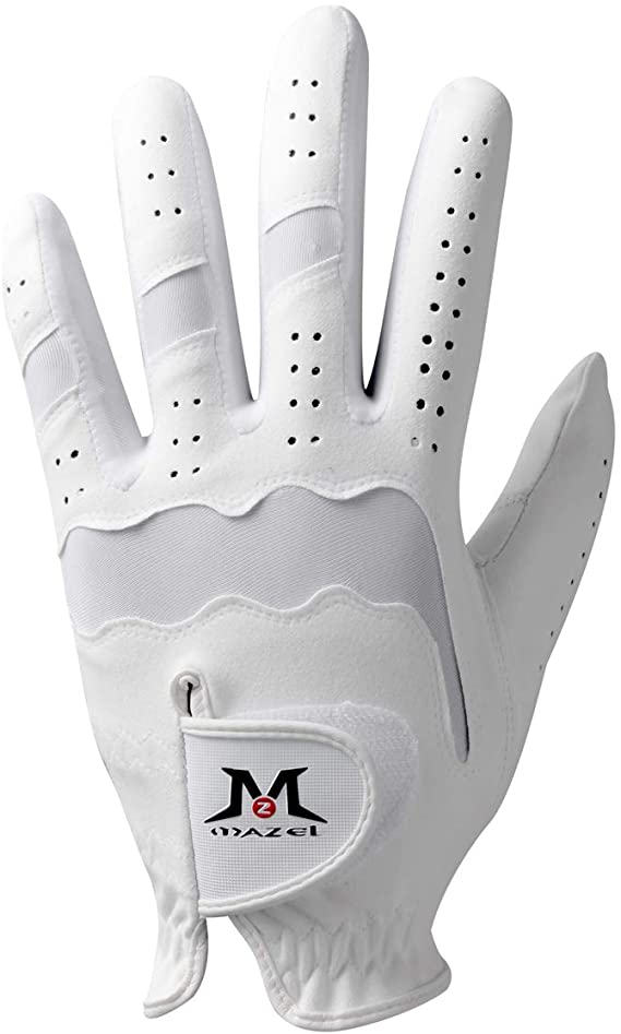 MAZEL Premium Men's Golf Gloves Left Hand,Hot Wet Weather Sweat-Absorbing,Fit Size S M L XL