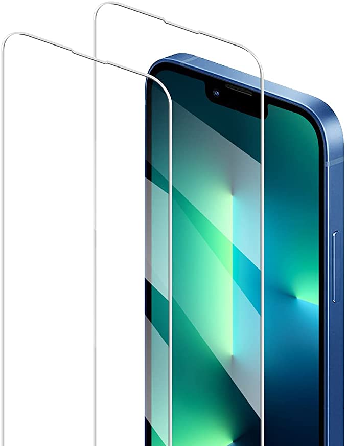 BIGFACE Compatible with iPhone 13/iPhone 13 Pro Screen Protector, [2 Pack] Premium HD Clear Tempered Glass, Anti- Scratch, 3D Curved, Anti-Bubble Film iPhone 13/iPhone 13 Pro(6.1 Inch)