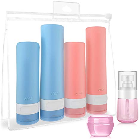 Travel Bottles TSA Approved Containers, Leak Proof Travel Accessories Toiletries,Travel Shampoo And Conditioner Bottles,Perfect for Business or Personal Travel, Fun Outdoors (Cylinder)