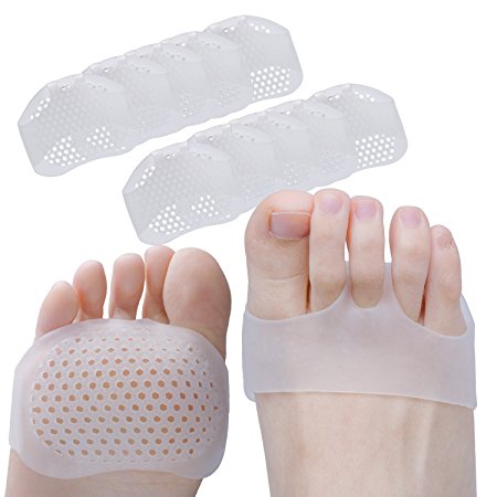 Sumifun Gel Metatarsal Pads,Breathable Soft Ball of Foot Pads,Metatarsal Fracture Pain Relief,Prevent Callus and Blisters For Men and Women
