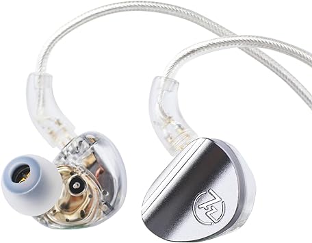 Linsoul 7HZ SONUS 1DD 1BA Dual Driver in Ear Monitor, HiFi in Ear Earphone IEM, with Detachable High-end Silver-Plated OCC Cable, Aluminum Back Cavity for Audiophile, Gaming Earbuds, Musician (Grey)