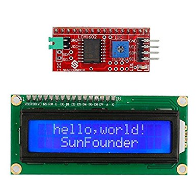 SunFounder IIC/I2C/TWI 1602 Serial LCD Module Display for Arduino Uno R3 Mega 2560 16x2