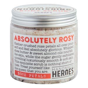 All Natural Vegan Rose Body Exfoliator | Super Duper Nourishing Body Scrub | Best Body Polish to Exfoliate & Moisturize Skin