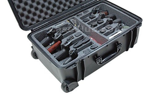 Case Club Waterproof 8 Pistol Case with 2 Silica Gel Canisters