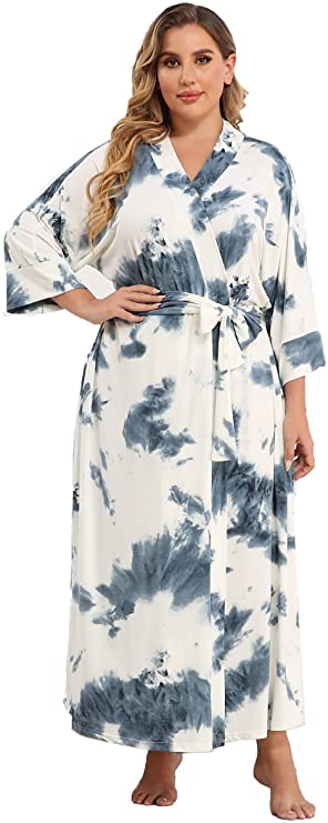 Super Shopping-zone Women's Plus Size Long Robes Kimonos Plus Size Maternity Robes Delivery Robes Sleepwear