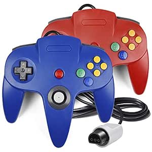 iNNEXT 2 Pack N64 Controller, Classic Wired N64 64-bit Gamepad Joystick for Ultra 64 Video Game Console