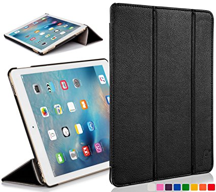 Forefront Cases Leather Case Cover/Stand with Magnetic Auto Sleep Wake Function for Apple iPad Mini - Black