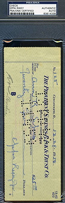 EPPA RIXEY SIGNED PSA/DNA CHECK AUTHENTIC AUTOGRAPH