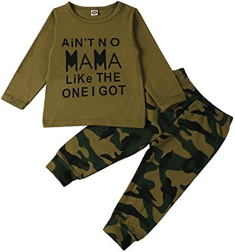 Toddler Infant Baby Boys Clothes Wild Boy Prints Hoodie Tops Sweatsuit Pants Outfit Set