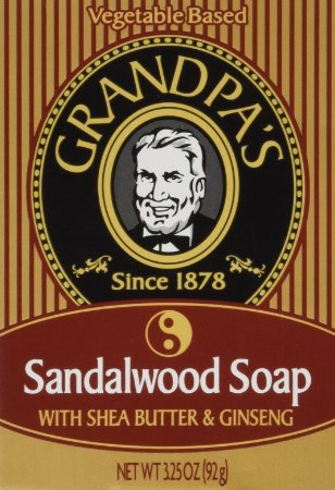Grandpa's Sandalwood Bar Soap with Shea Butter and Ginseng, 3.25 Ounce