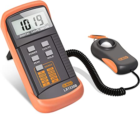 Dr.Meter 1330B-V Digital Illuminance/Light Meter, 0-200,000 Lux Luxmeter