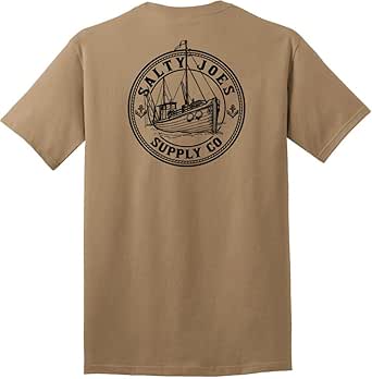 Salty Joe's Men's Custom Graphic Logo Heavyweight Cotton T-Shirts