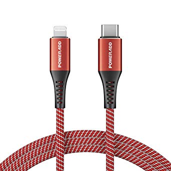 POWERADD iPhone 11 USB C to Lightning Cable 3.3ft MFi Certified - Nylon Braided Fast Charging Cable and Sync Cord for iPhone 11 11 Pro 11 Pro Max X XR XS Max 8 8Plus and iPad Supports Power Delivery