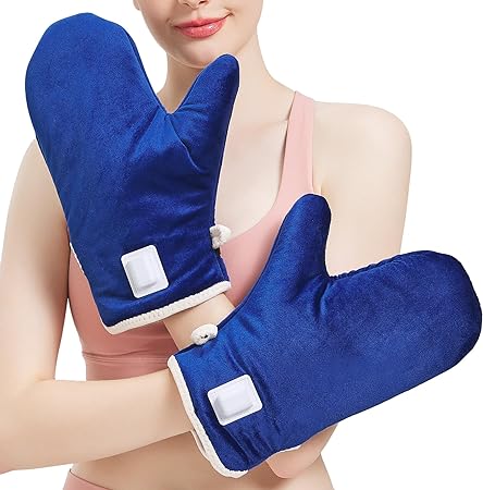 Heated Gloves for Arthritis Hands - Electric Heating Mittens 30s Fast Heat Therapy for Carpal Tunnel Pain Relief - Hand Heating Pad Treatment Wrist Fingers 10-90Min Auto Shut Off & 86℉-158℉ Temp