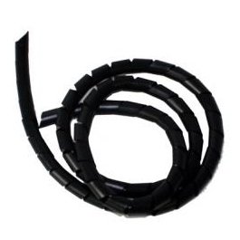 Cable-Core Spiral Binding - BLACK Cable Tidy Wrap 22mm x 10m