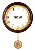 Premium Yoga Gift - Om Pendulum - Beautifully Crafted Solid Wood Wall Clock - Silent - Timeless