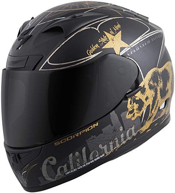 Scorpion EXO-R710 Golden State Street Motorcycle Helmet (Black, XXX-Large)