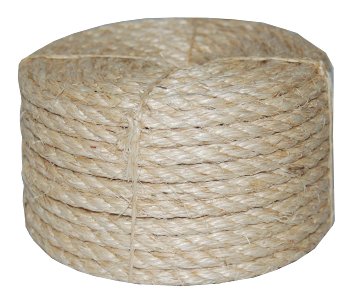 T.W . Evans Cordage 23-210 1/4-Inch by 100-Feet Twisted Sisal Rope