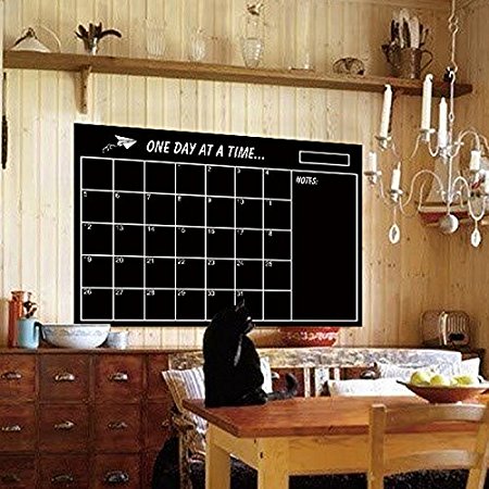 Home-organizer Tech Chalkboard Wall Calendar -Day, Weekly and Monthly Organizer, To Do List Planner,24"x 37"