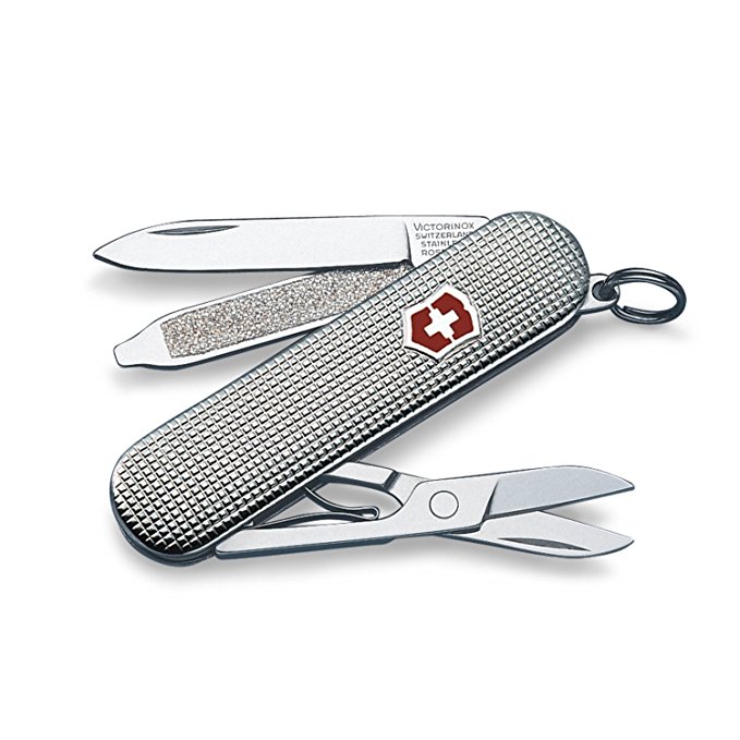 Victorinox Swiss Army Classic SD Pocket Knife, Barleycron Sterling Silver, 58mm