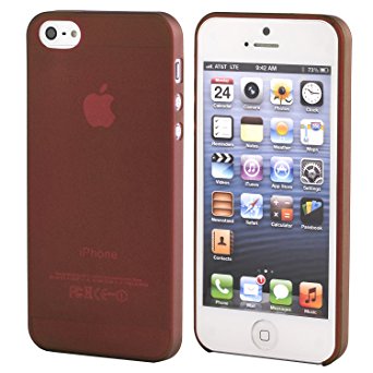 iPhone 5S Case, TOTALLEE The Scarf for iPhone 5 / 5S The Thinnest Case in The World - Ultra Thin & Ultra Light - Slim Minimal Lightweight (Burgundy Red)