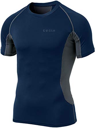 Tesla Men's Cool Dry Compression Baselayer Short Sleeve T Shirts MUB13/MUB23/MUB03