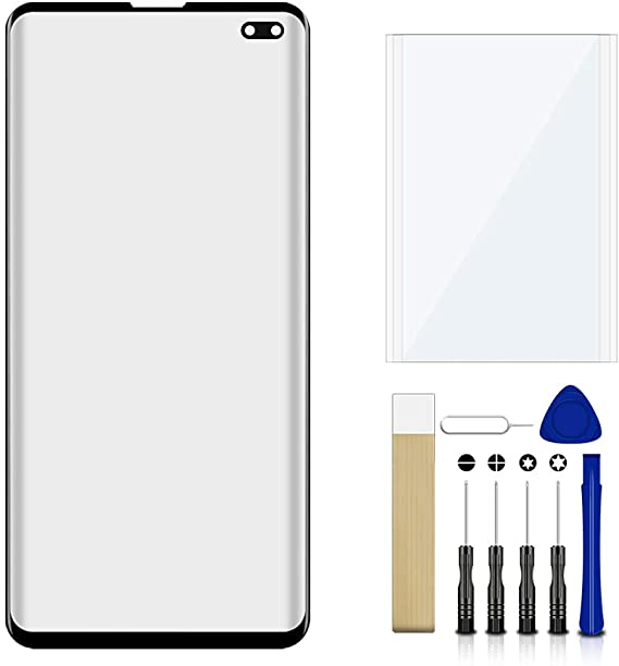 for Samsung Galaxy S10 Plus SM-G975U Front Outer Glass Lens Screen Replacement Repair Tool Kit(No LCD Touch & Digitizer)