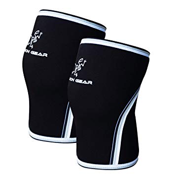 Karbon Gear Knee Sleeves-1 Pair 7mm Neoprene Compression & Support Knee Sleeves for Powerlifting, Crossfit, Weightlifting, Running, Sports, and Workout (M)