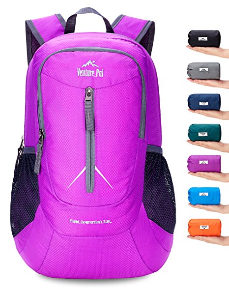 Venture Pal Packable Lightweight Backpack Small Water Resistant Travel Hiking Daypack