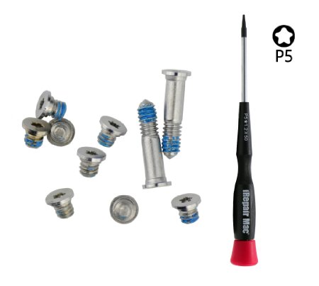 Bottom Case Repair Replacement Screws and screwdrivers for Macbook Air 13-Inch A1369 Unibody , MC503, MC504, Set of 10