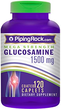 Piping Rock Mega Strength Glucosamine 1500 mg 120 Coated Caplets Dietary Supplement