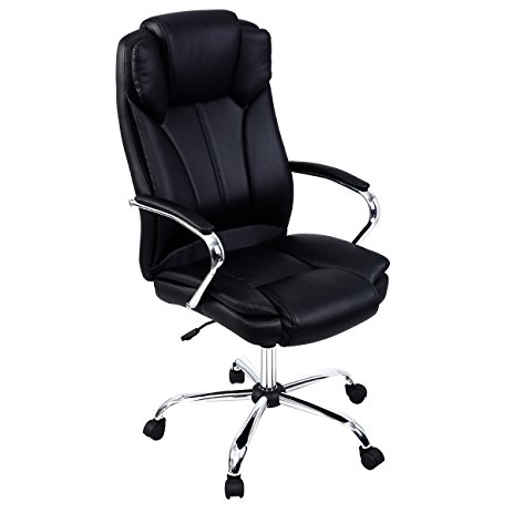 Giantex Ergonomic PU Leather High Back Executive Computer Desk Task Office Chair
