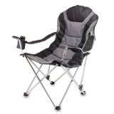 Picnic Time Portable Reclining Camp Chair BlackGray