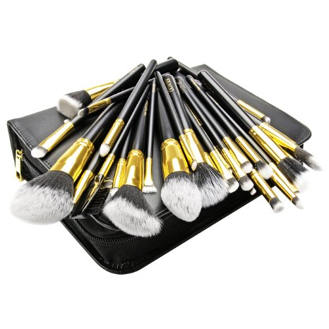 CICI&SISI Premium Collection 29 Pcs Supreme Quality Synthetic Hair Makeup Brush Set w/ Professional Case - Introduction Price Limited Offers
