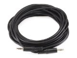 Monoprice 100646 25-Feet 35mm Stereo PlugPlug MM Cable Black