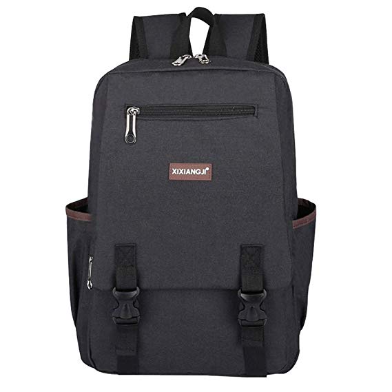 17 Inch Black School Backpack, Unisex Classic Laptop Backpack for Men & Women and Anti-Theft Durable College School Bag, Casual Daypack Student Backpack for Travel