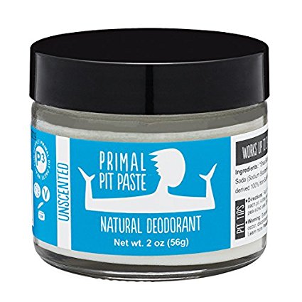 PRIMAL PIT PASTE All Natural Unscented Deodorant | 2 Ounce Jar | NO Aluminum, NO Parabens | Made for Women and Men of All Ages | Non-GMO, Cruelty Free, Earth Friendly, BPA Free
