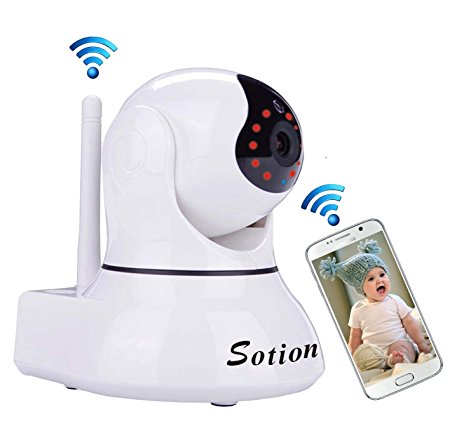 SOTION Baby Monitor Super HD 960P, Internet WiFi Wireless Network IP Security Surveillance Video Camera System, Pet and Nanny Monitor with Pan and Tilt, Two Way Audio & Night Vision