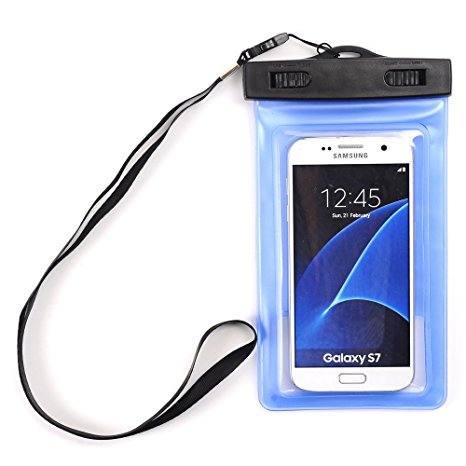 Universal Waterproof Case, NOKEA CellPhone Dry Bag for Apple iPhone 6S 6,6S Plus, SE 5S 7 5C, Samsung Galaxy S7, S6, S5 Note 5 4, HTC LG Sony Nokia Motorola up to 6.0" diagonal (Blue)