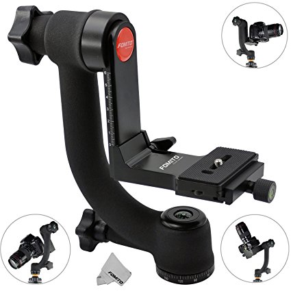 Fomito Panoramic Gimbal Clamp Tripod Ball Head ST-360 QR System with Arca-Swiss Standard Quick Release Plate for Tripod Camera DSL