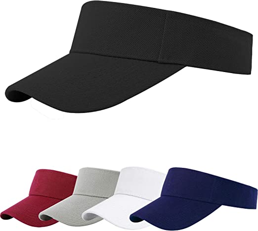 Cooraby Sports Sun Visor Hats Adjustable Sun Visor Caps for Women and Men