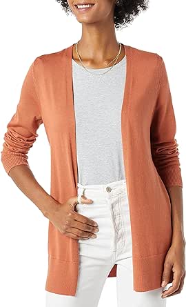 Amazon Essentials Women's Lightweight Open-Front Cardigan Sweater